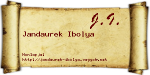 Jandaurek Ibolya névjegykártya